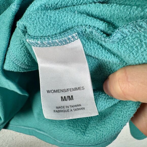 The North Face Womens Teal Quarter Zip Fleece Jacket Pullover Size Medium - Picture 7 of 7